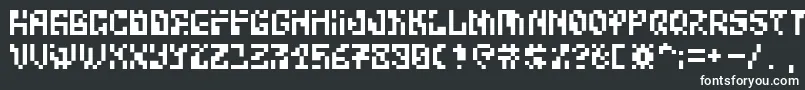 Шрифт BitwiseAlpha – белые шрифты на чёрном фоне