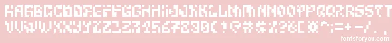 フォントBitwiseAlpha – ピンクの背景に白い文字