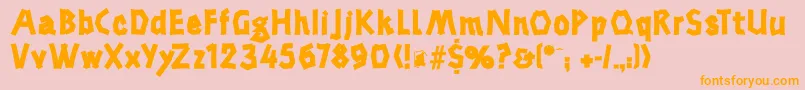 Breddafs Font – Orange Fonts on Pink Background