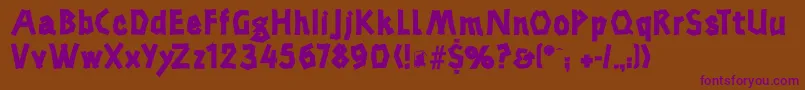 Шрифт Breddafs – фиолетовые шрифты на коричневом фоне