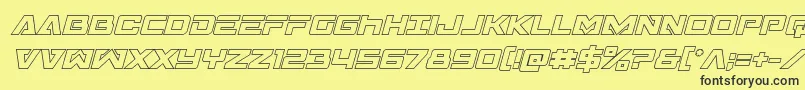 Transamericaoutital Font – Black Fonts on Yellow Background