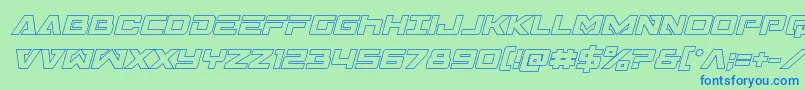 Transamericaoutital Font – Blue Fonts on Green Background