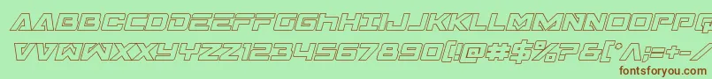 Transamericaoutital Font – Brown Fonts on Green Background