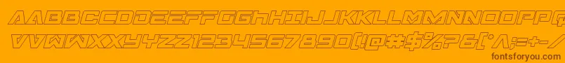 Transamericaoutital Font – Brown Fonts on Orange Background