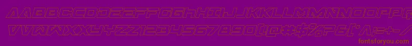 Transamericaoutital Font – Brown Fonts on Purple Background