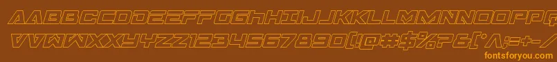 Transamericaoutital Font – Orange Fonts on Brown Background