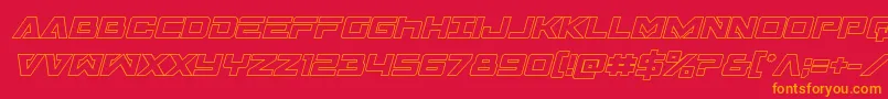 Transamericaoutital Font – Orange Fonts on Red Background