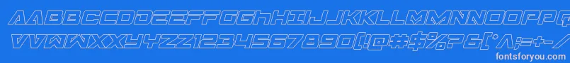 フォントTransamericaoutital – ピンクの文字、青い背景