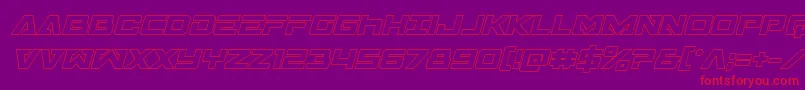 Transamericaoutital Font – Red Fonts on Purple Background