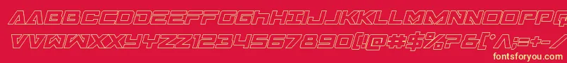Transamericaoutital Font – Yellow Fonts on Red Background