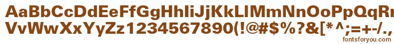 UniversltstdBlack Font – Brown Fonts on White Background