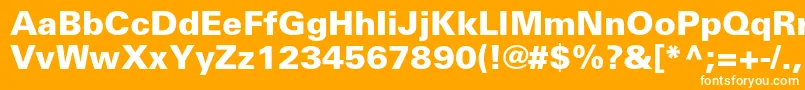 UniversltstdBlack Font – White Fonts on Orange Background