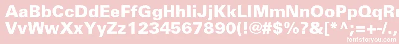 UniversltstdBlack Font – White Fonts on Pink Background