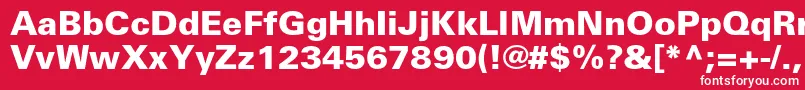UniversltstdBlack Font – White Fonts on Red Background