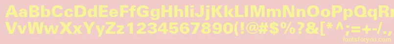 UniversltstdBlack Font – Yellow Fonts on Pink Background