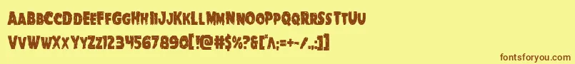 Goblincreekcond Font – Brown Fonts on Yellow Background