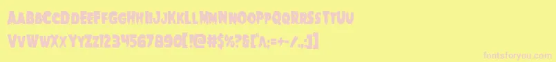 Goblincreekcond Font – Pink Fonts on Yellow Background