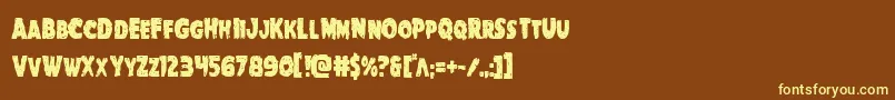 Goblincreekcond Font – Yellow Fonts on Brown Background