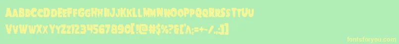 Goblincreekcond Font – Yellow Fonts on Green Background