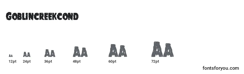 Goblincreekcond Font Sizes
