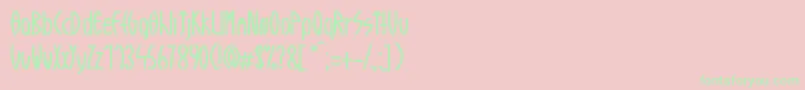 GuazhiruRegular Font – Green Fonts on Pink Background