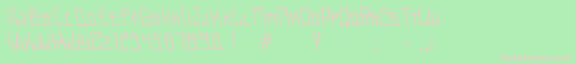 PinMeNeedles Font – Pink Fonts on Green Background