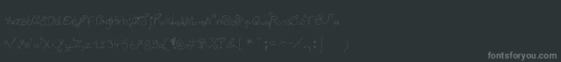 Degueulasse Font – Gray Fonts on Black Background
