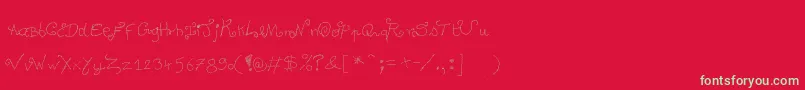 フォントDegueulasse – 赤い背景に緑の文字