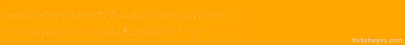Degueulasse Font – Pink Fonts on Orange Background