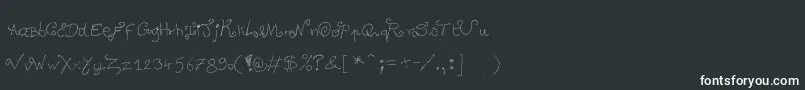 Degueulasse Font – White Fonts on Black Background