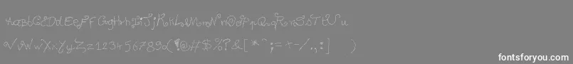 フォントDegueulasse – 灰色の背景に白い文字