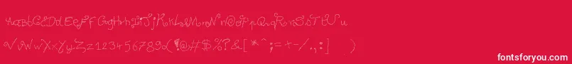 Degueulasse-fontti – valkoiset fontit punaisella taustalla