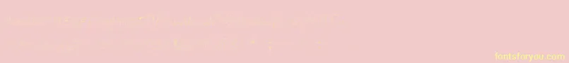Degueulasse Font – Yellow Fonts on Pink Background