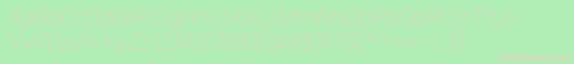 BordaLightitalic Font – Pink Fonts on Green Background