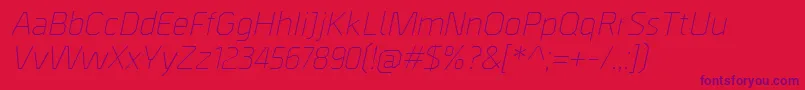 BordaLightitalic Font – Purple Fonts on Red Background