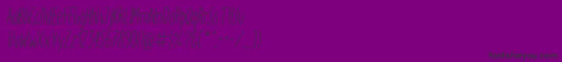 ItaloLightItalic Font – Black Fonts on Purple Background
