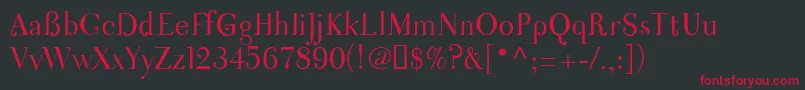 Nigma Font – Red Fonts on Black Background