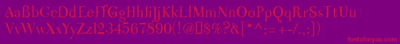 Nigma Font – Red Fonts on Purple Background