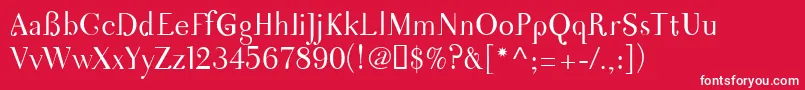 Nigma Font – White Fonts on Red Background