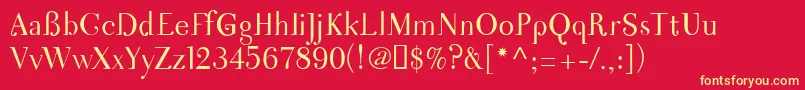 Nigma Font – Yellow Fonts on Red Background
