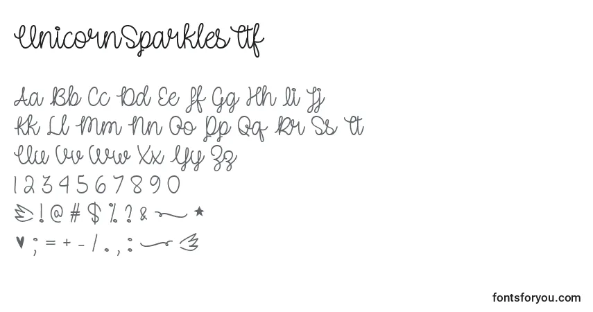 UnicornSparklesTtf Font – alphabet, numbers, special characters