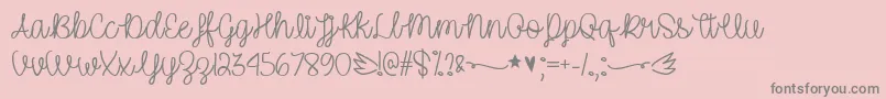 UnicornSparklesTtf Font – Gray Fonts on Pink Background