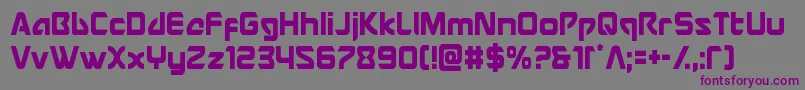 Usangelcond Font – Purple Fonts on Gray Background