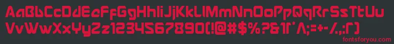 Usangelcond Font – Red Fonts on Black Background