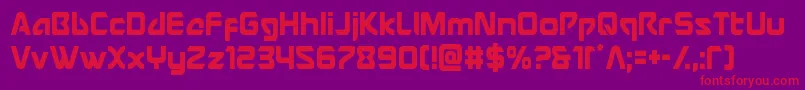Usangelcond Font – Red Fonts on Purple Background