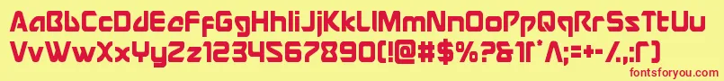 Usangelcond Font – Red Fonts on Yellow Background