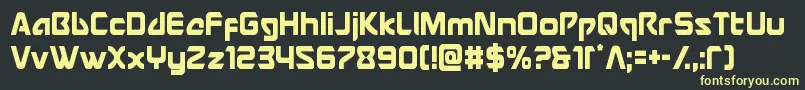 Usangelcond Font – Yellow Fonts on Black Background