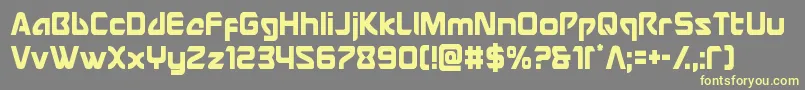 Usangelcond Font – Yellow Fonts on Gray Background