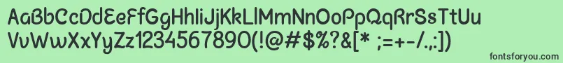 ChalkmarsBoldSample Font – Black Fonts on Green Background