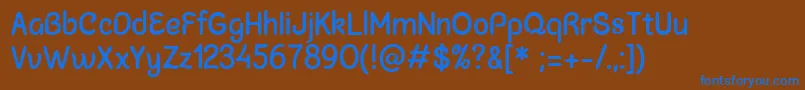 ChalkmarsBoldSample Font – Blue Fonts on Brown Background